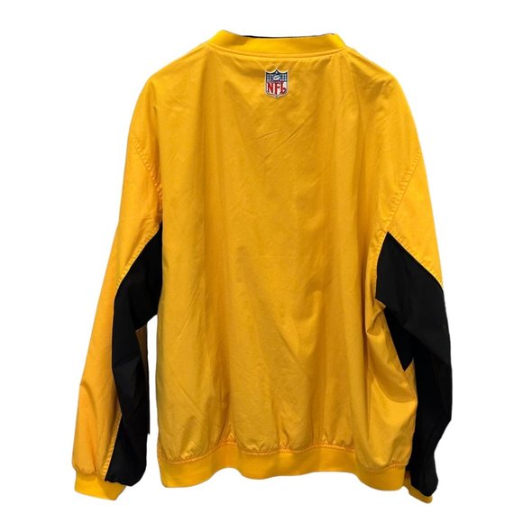 Reebok NFL Jacket Mens XL Yellow Pittsburgh Steelers Pullover Windbreaker - Picture 6 of 9